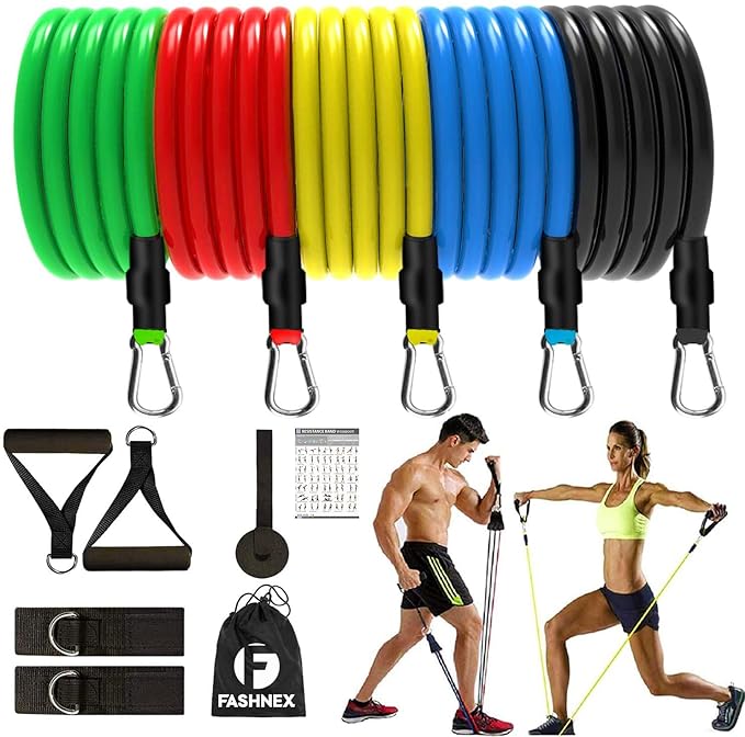CalmFlex Resistance Bands Set for Exercise, Stretching and Workout