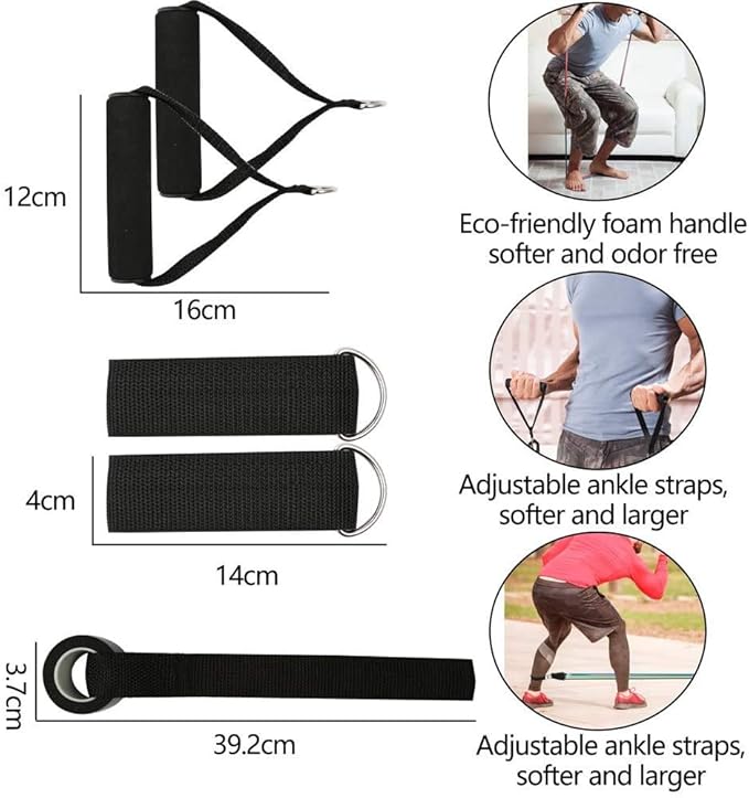 CalmFlex Resistance Bands Set for Exercise, Stretching and Workout