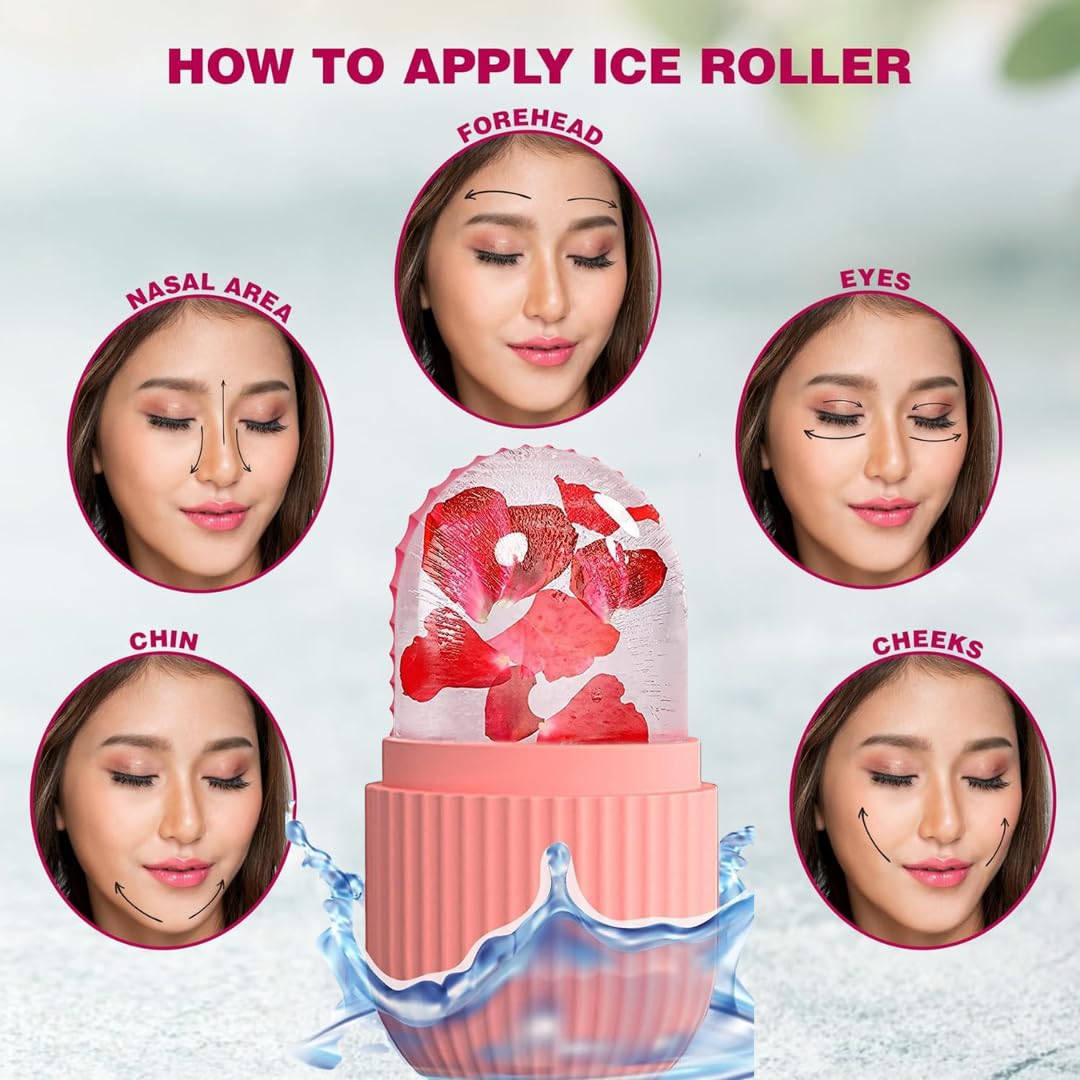 CalmFlex's Face Ice Roller for Men & Women – Reusable & Unbreakable Face Massager for Glowing Skin, Puffy Eyes & Relaxation