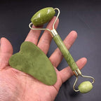 CalmFlex Jade Roller & Gua Sha Set Face Roller